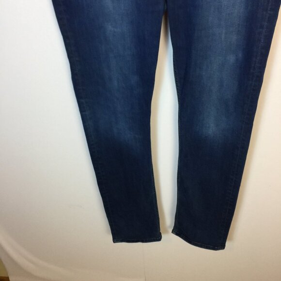 JEN 7 by 7 For All Mankind Jeans Sz 16 Womans Slim Straight High Rise Blue Denim - Picture 13 of 16